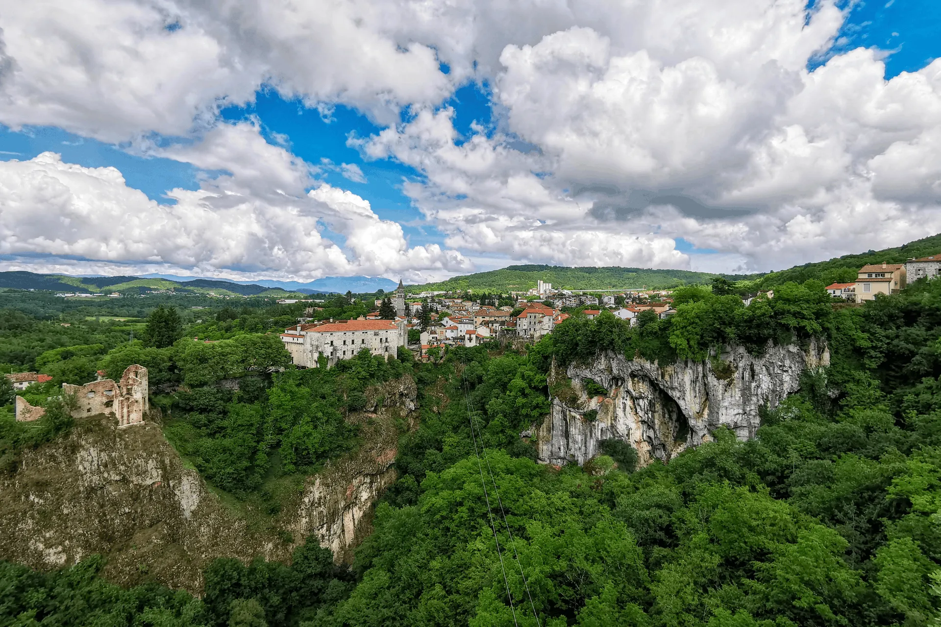 city of pazin and the famous zipline