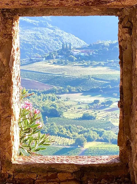 view from the walls of Motovun, scenic view of the valley